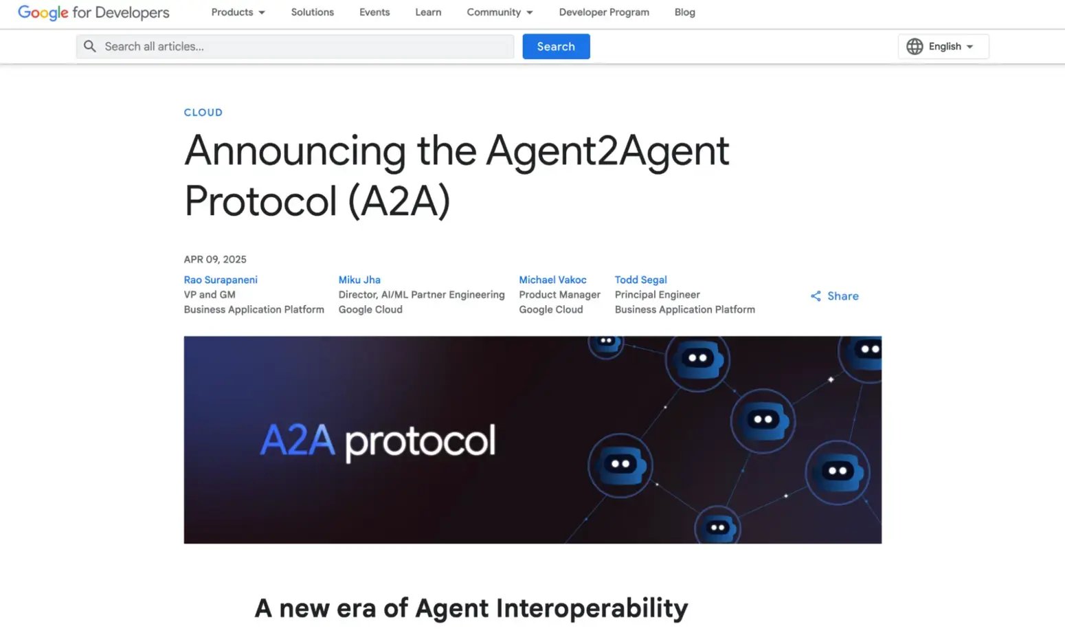agent2agent protocol