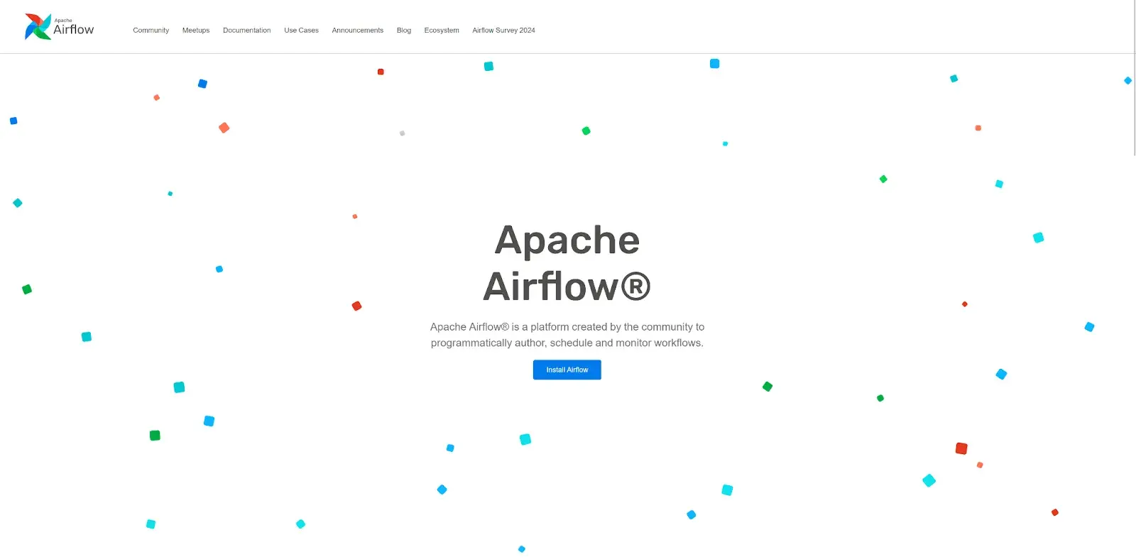 Apache Airflow scheduling interface screenshot