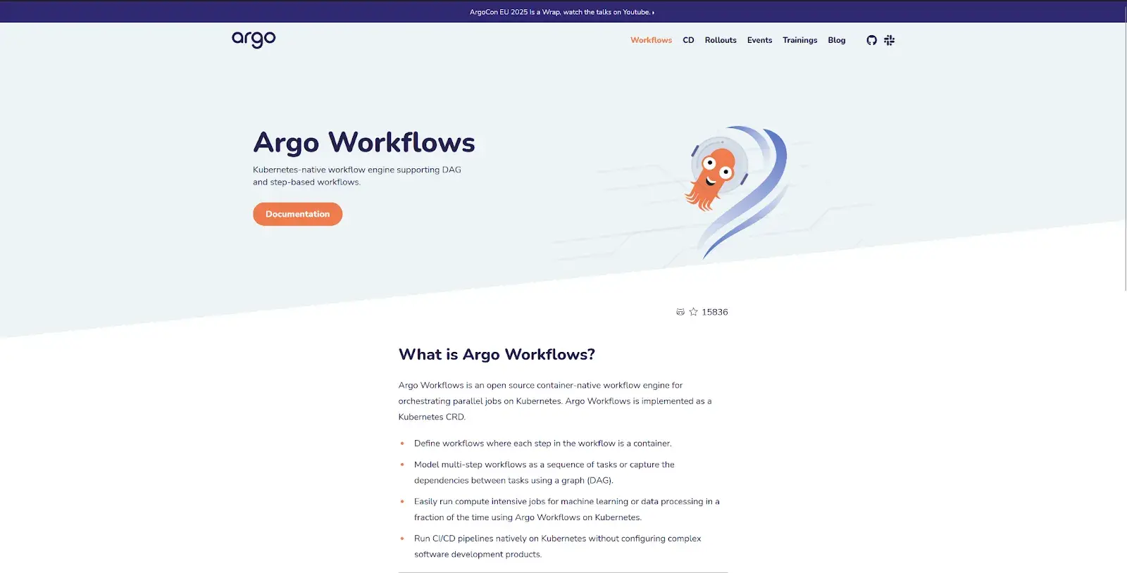 Argo Workflows container orchestration diagram