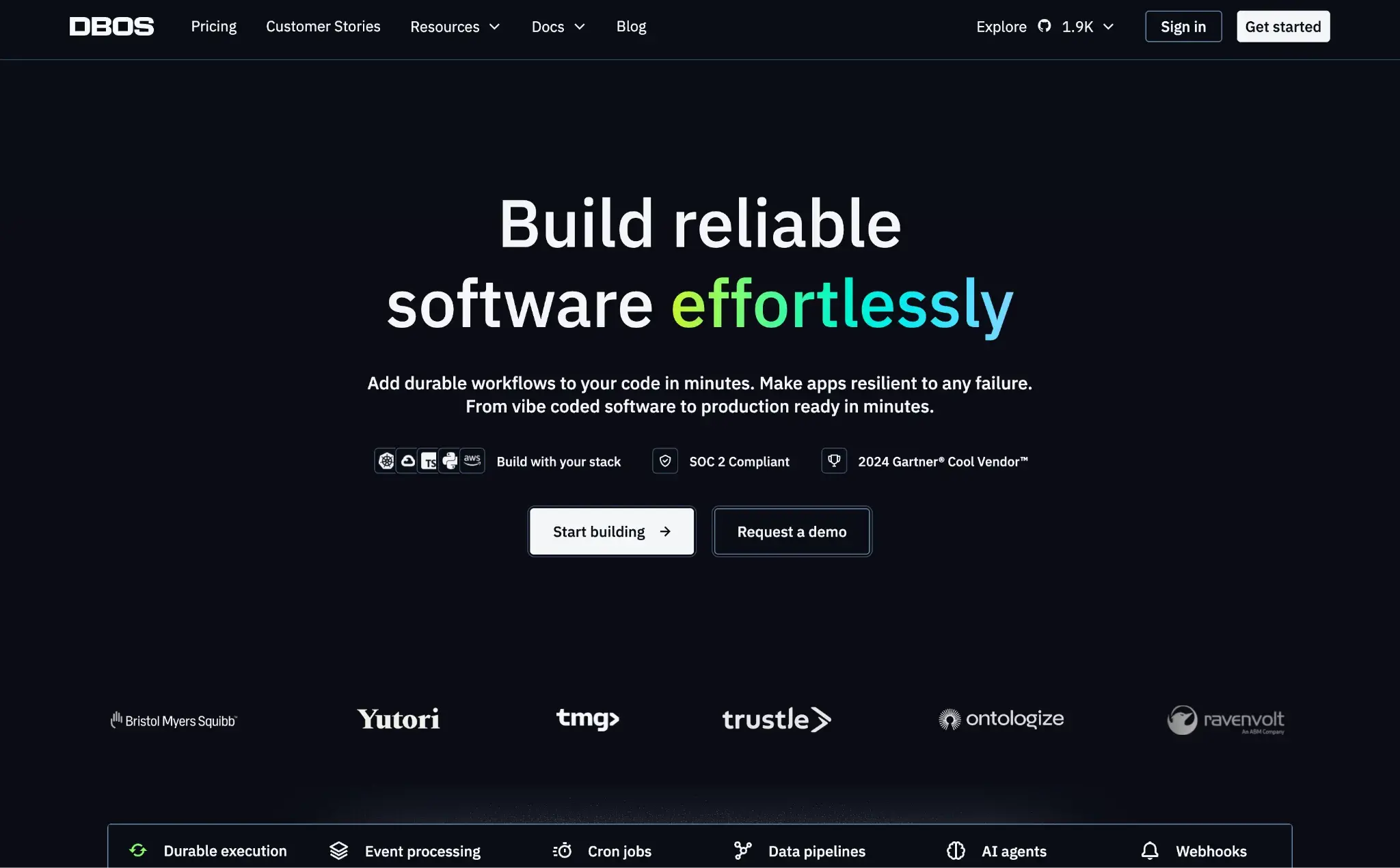 DBOS durable execution platform overview