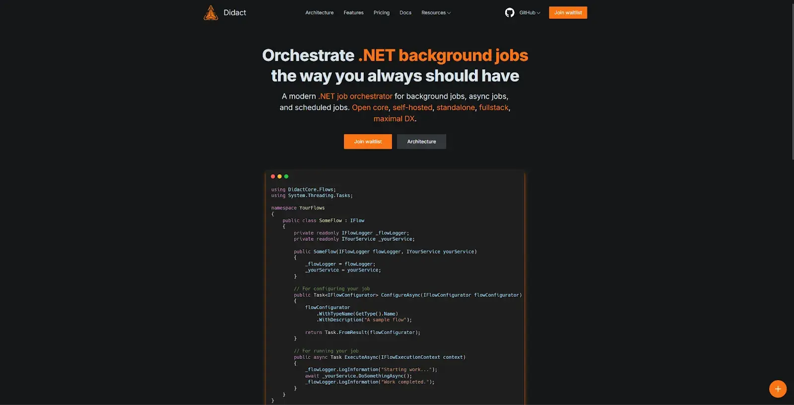 Didact orchestration platform entry