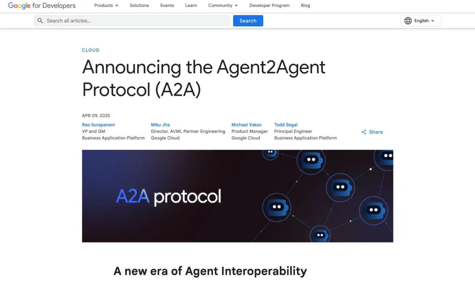 agent2agent protocol